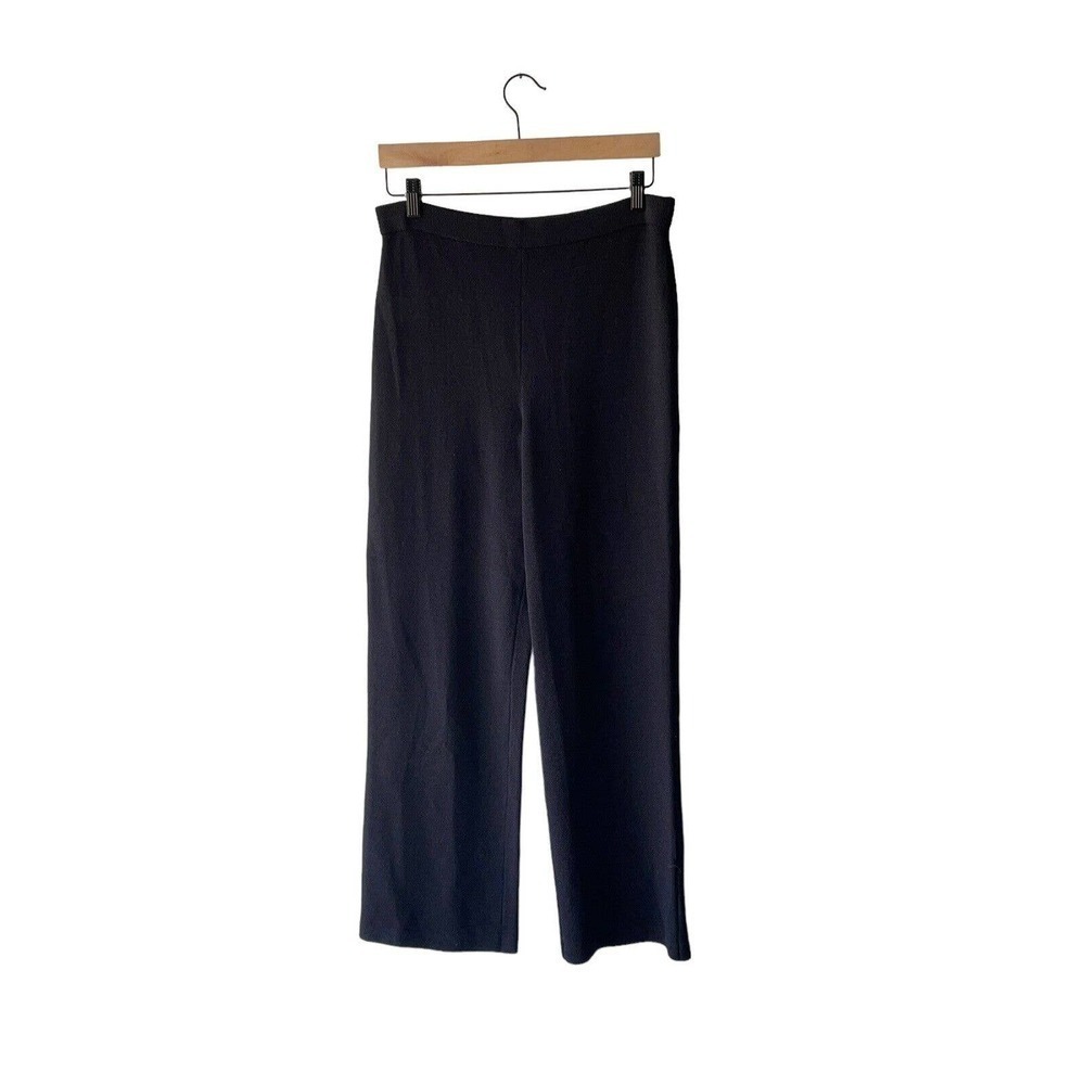 ST. John Size 6 Black Stretch Waist Santana Knit Pants